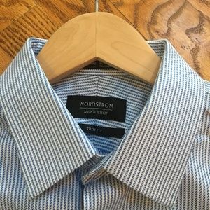 Nordstrom Trim Fit Button Down Size 15.5" 34-35